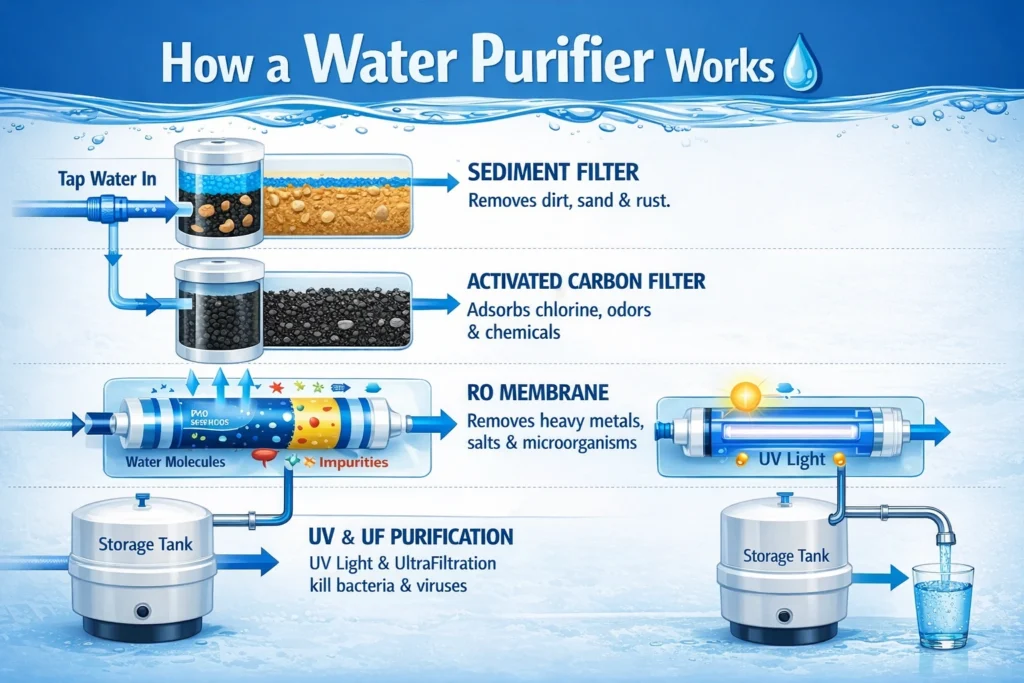 how does water purifier work